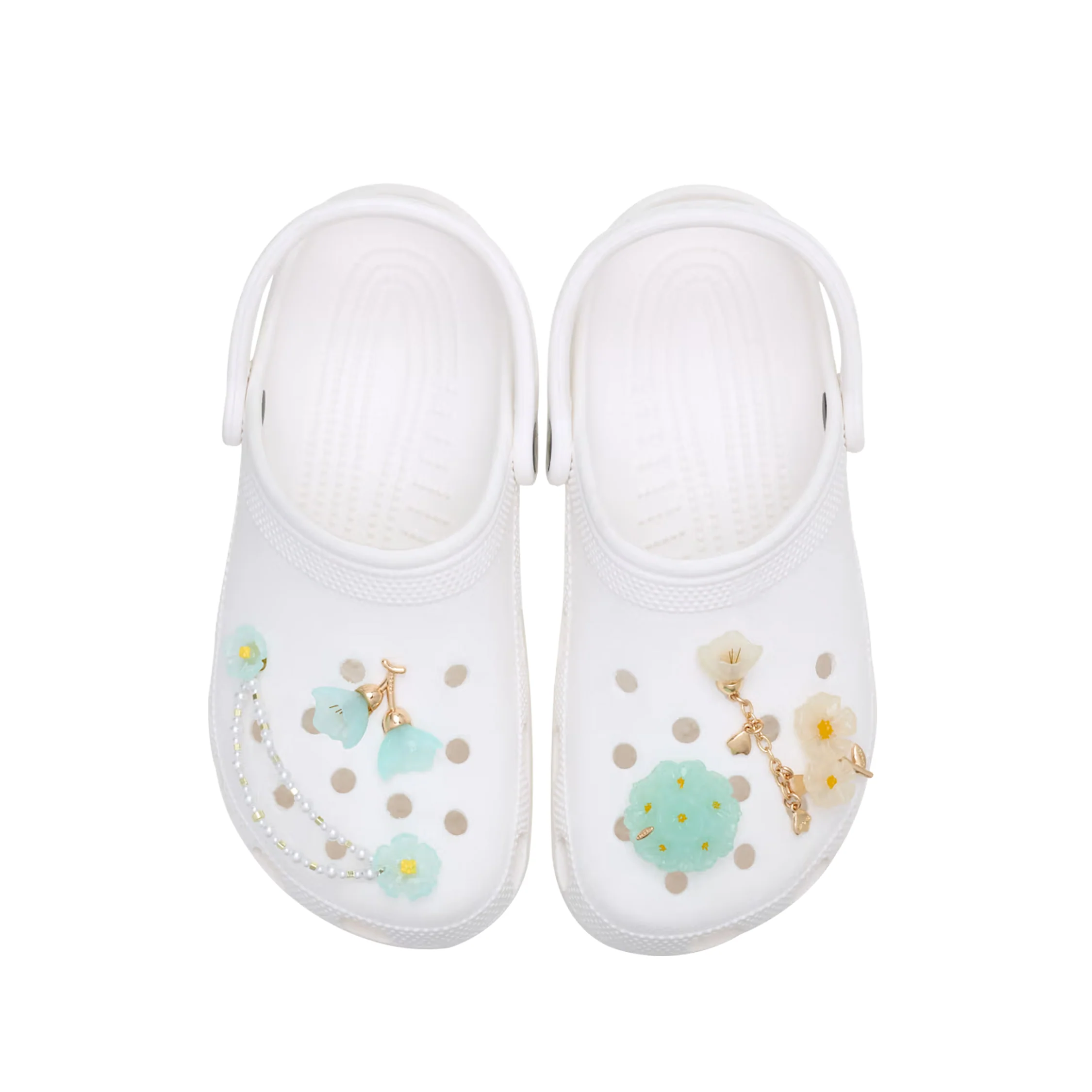 Crocs Blue Dainty Floral Jibbitz 5-Pack - Image 3